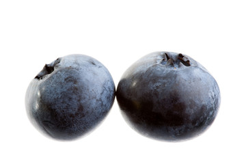 Blueberries isolated on white background
