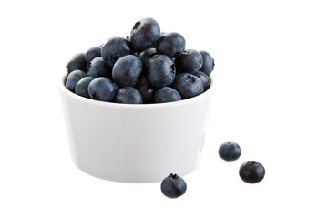 Blueberries isolated on white background