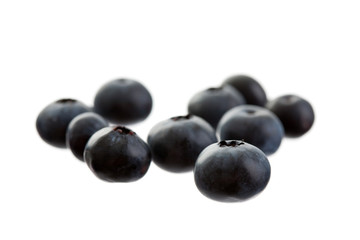 Blueberries isolated on white background