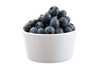 Blueberries isolated on white background