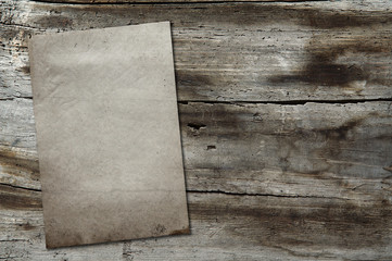 vintage paper on wood texture