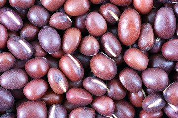 Organic Adzuki beans close view
