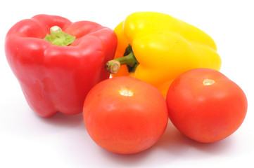 Pepper and tomatoes