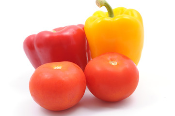 Pepper and tomatoes