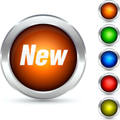 New detailed button. Vector illustration