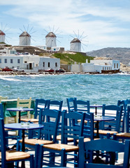 Dining in Mykonos - obrazy, fototapety, plakaty