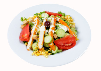 Shrimp salad with sweet dressing