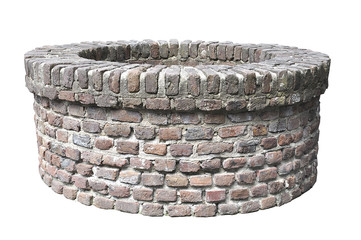 Brunnen freigestellt auf weissen hintergrund