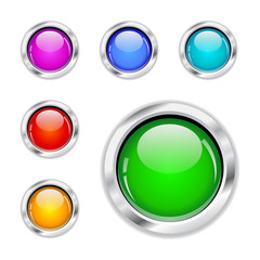 vector glossy buttons