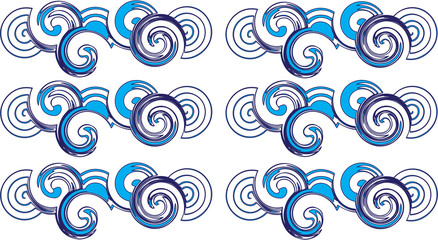 blue swirls vector illustration