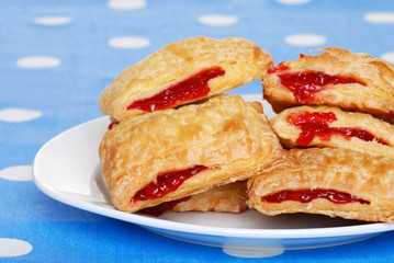 Stack of cherry danish