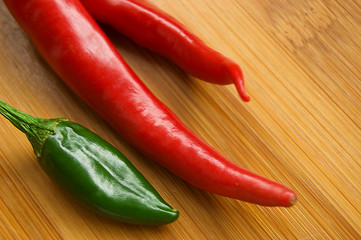 Green and red pepper