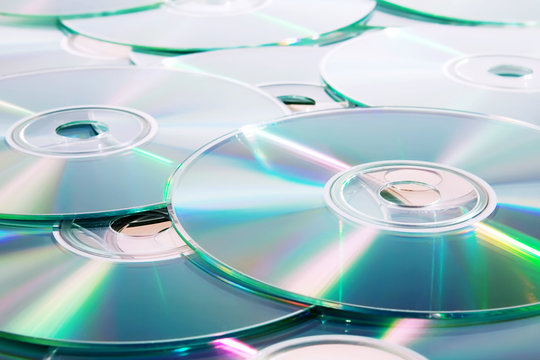 heap of dvd, cd disks