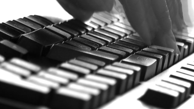 Black computer keyboard
