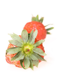 Strawberries isolated on white background