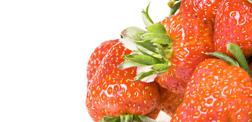 Strawberries isolated on white background