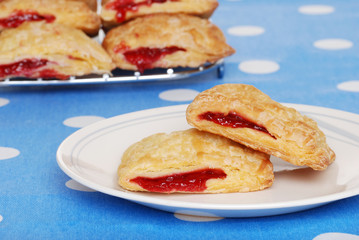 cherry danish on a plate