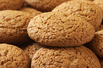 Oatmeal cookies close-up