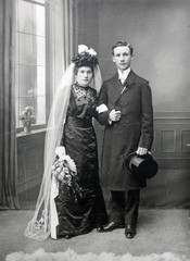 Brautpaar 1912 - bridal couple 1912 - obrazy, fototapety, plakaty