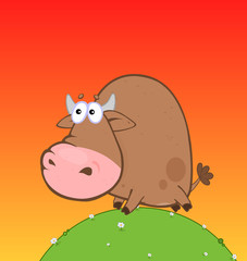 Bull travels around the world