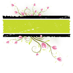 Grunge floral AD background