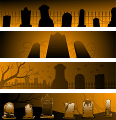 Horizontal Halloween banners