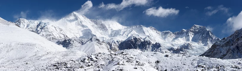 Crédence de cuisine en verre imprimé Cho Oyu Panorama de montagne de Cho Oyu, région d& 39 Everest, Himalaya, Népal