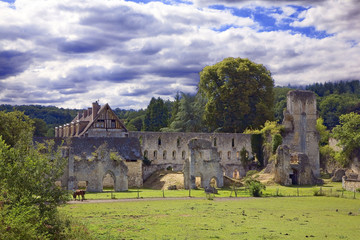 france,normandie : abbaye de mortemer