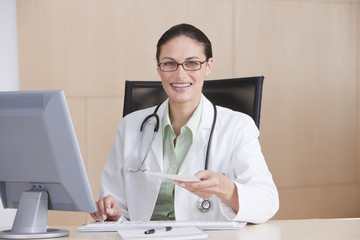 portrait of smiling female doctor