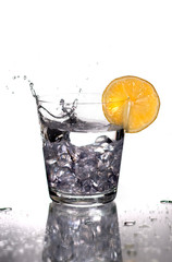 Splashing on vodka with lemon