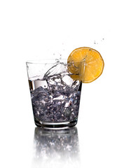 Splashing on vodka with lemon