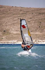 Naklejka premium Windsurfing in Alacati, Cesme, Turkey