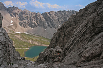 Bergpanorama mit Bergsee