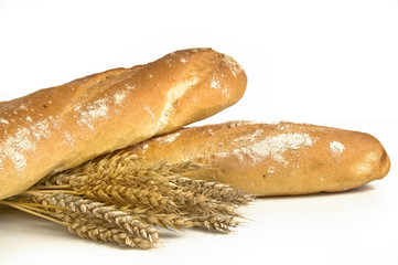 Baguette und Weizenähren