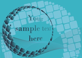 blue background with circular pattern