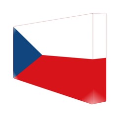 brique glassy avec drapeau république tchèque tchéquie