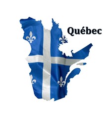 Drapeau carte québécois