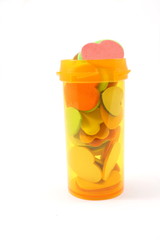Hearts in a pill container