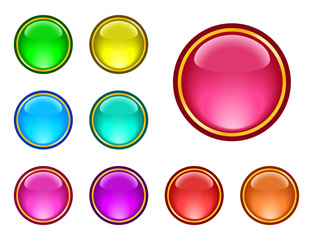 Glassy buttons