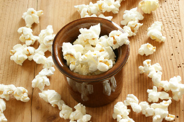home made fresh sweet popcorn made from corn