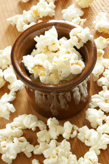 home made fresh sweet popcorn made from corn