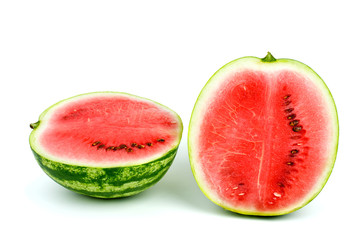 Two halves of watermelon