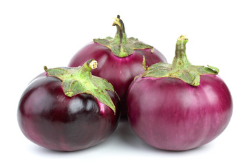 Three eggplants