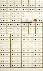 Antique safe deposit boxes