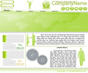 Vector web site design template.