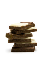 Stack of pieces of chocolate