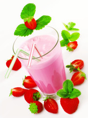 milkshake à la fraise