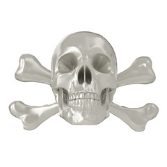 3d skull and crossbones