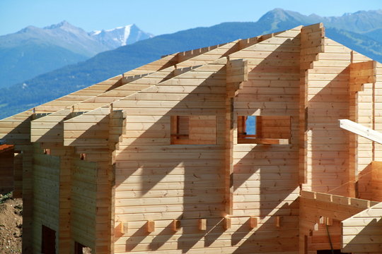 Chalet en construction.