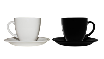 Double tasse café - Black and white